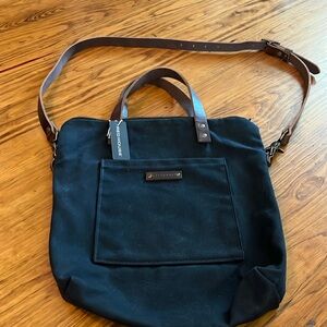 Red House black waxed canvas crossbody bag